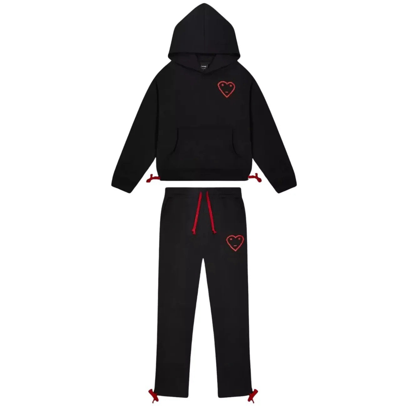 Stylischer Sicko Trainingsanzug Schwarz-Rot: Bequem, Modern, Für Freizeit & Sport