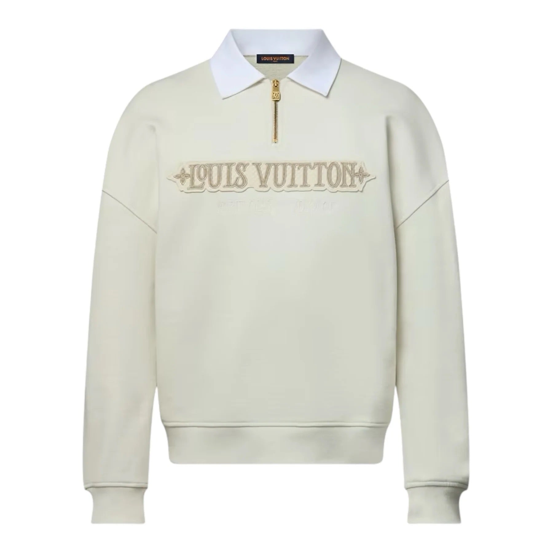 Eleganter Damen 'LV'-Kragen Strickpullover: Luxuriöser Sweater für stilvolle Auftritte