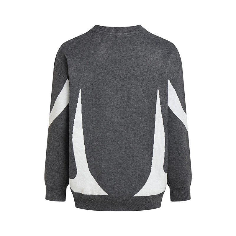 Y2K Oversized Strickpullover Unisex Pixel Design Gemütlicher Streetstyle Statement Piece