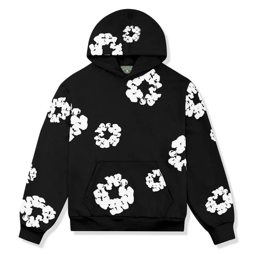 Trendiger 'Flower' Unisex Fleece-Trainingsanzug: Hoodie & Jogginghose Set