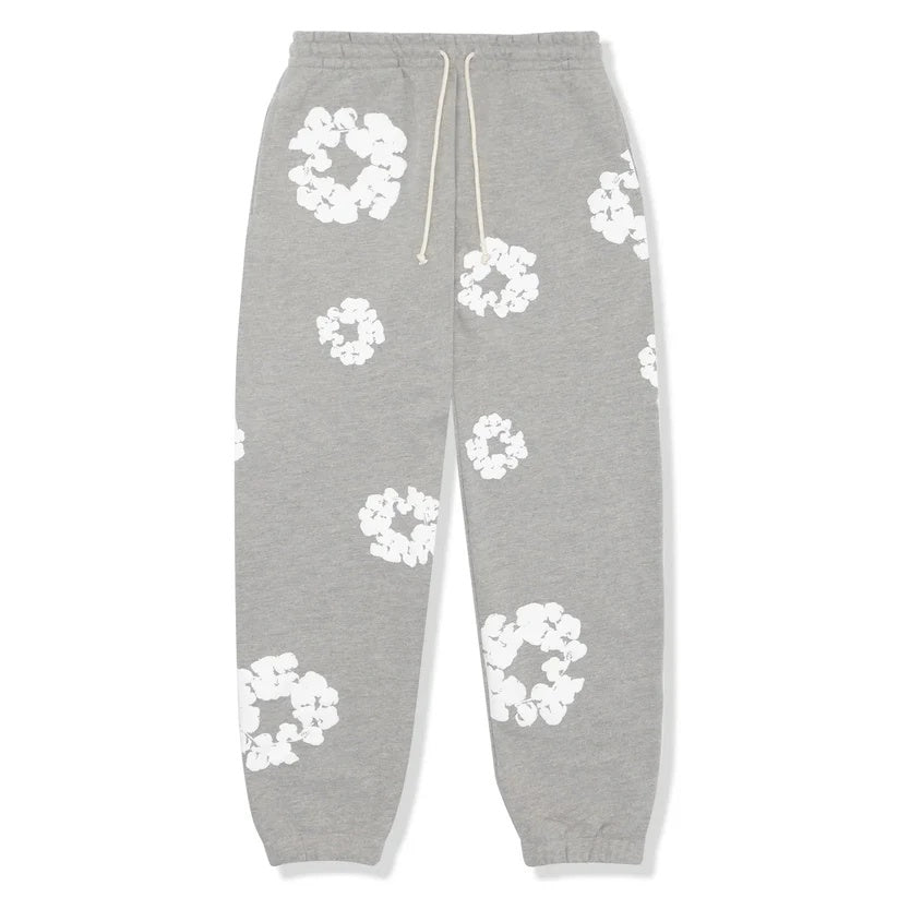 Trendiger 'Flower' Unisex Fleece-Trainingsanzug: Hoodie & Jogginghose Set