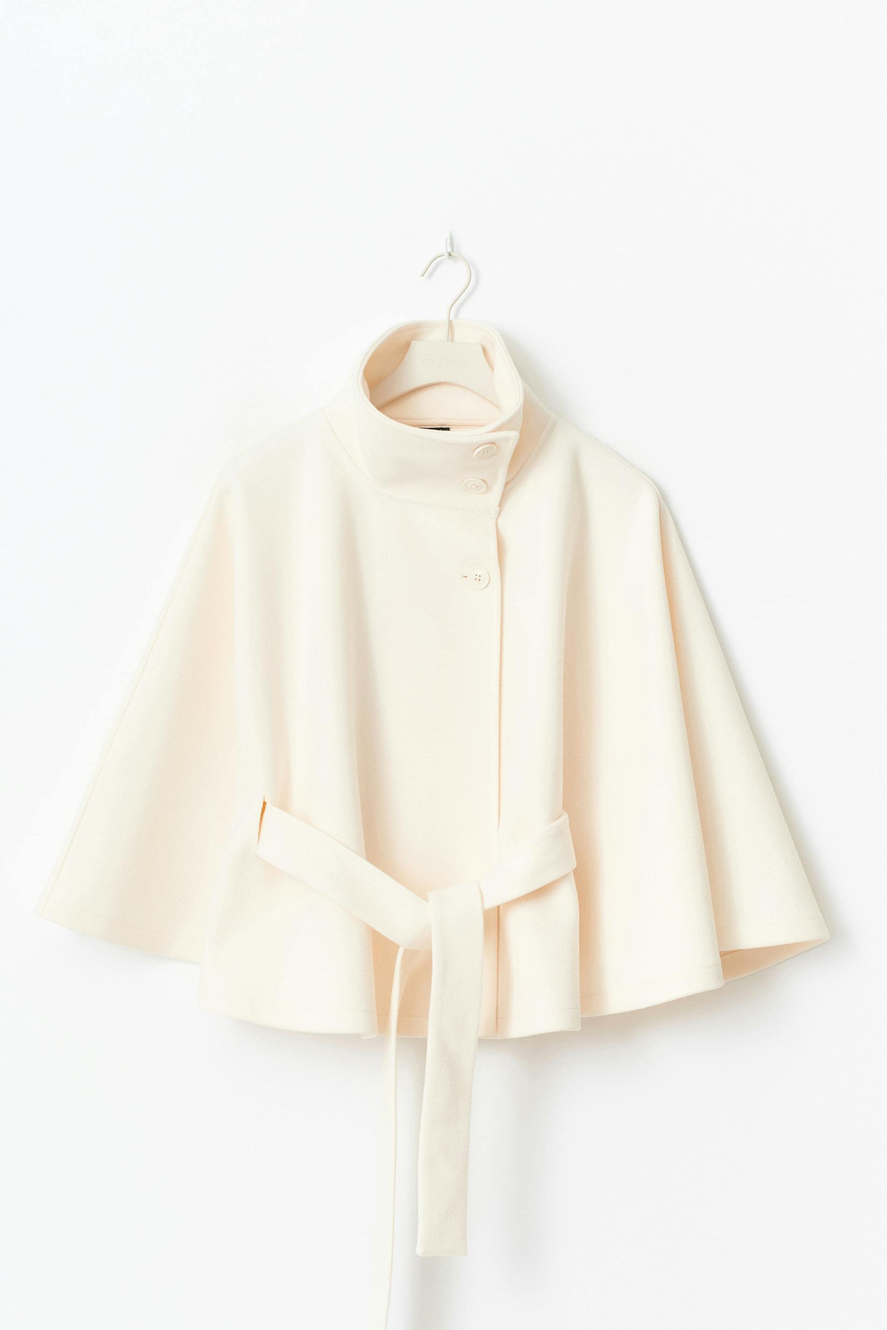 Gina Tricot Belt Cape Jacket Eleganter Weißer Kurzmantel mit Gürtel