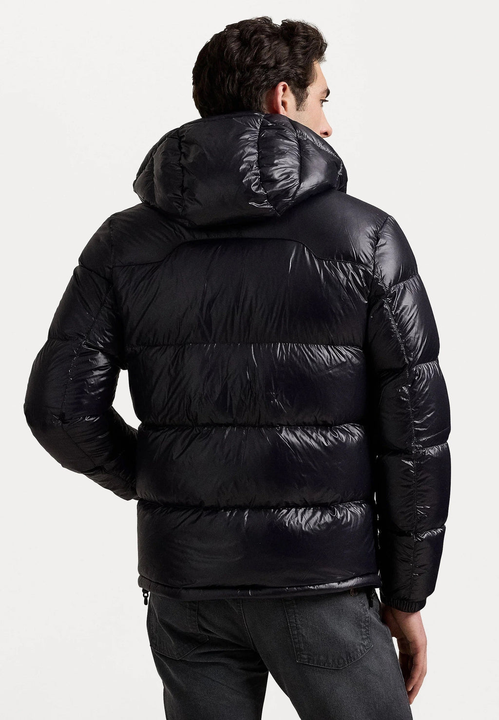 RL Glänzende Schwarze Damen Pufferjacke - Warme, Stylische Winter Steppjacke