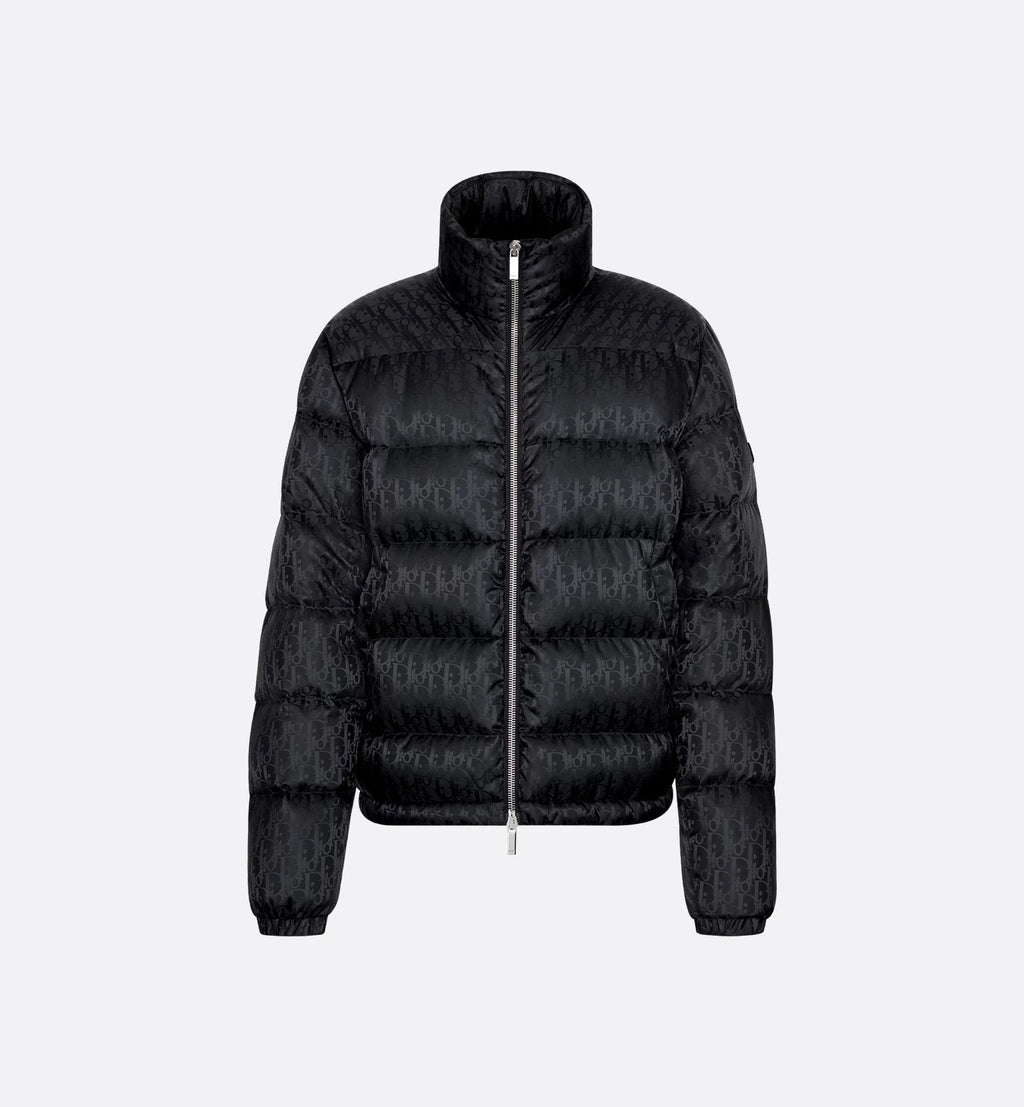 Eleganter Warmer 'D' Oblique Puffer Mantel Schwarz für Damen