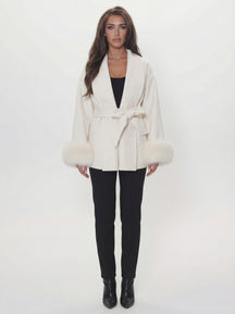 Bella Léa wool coat weiß