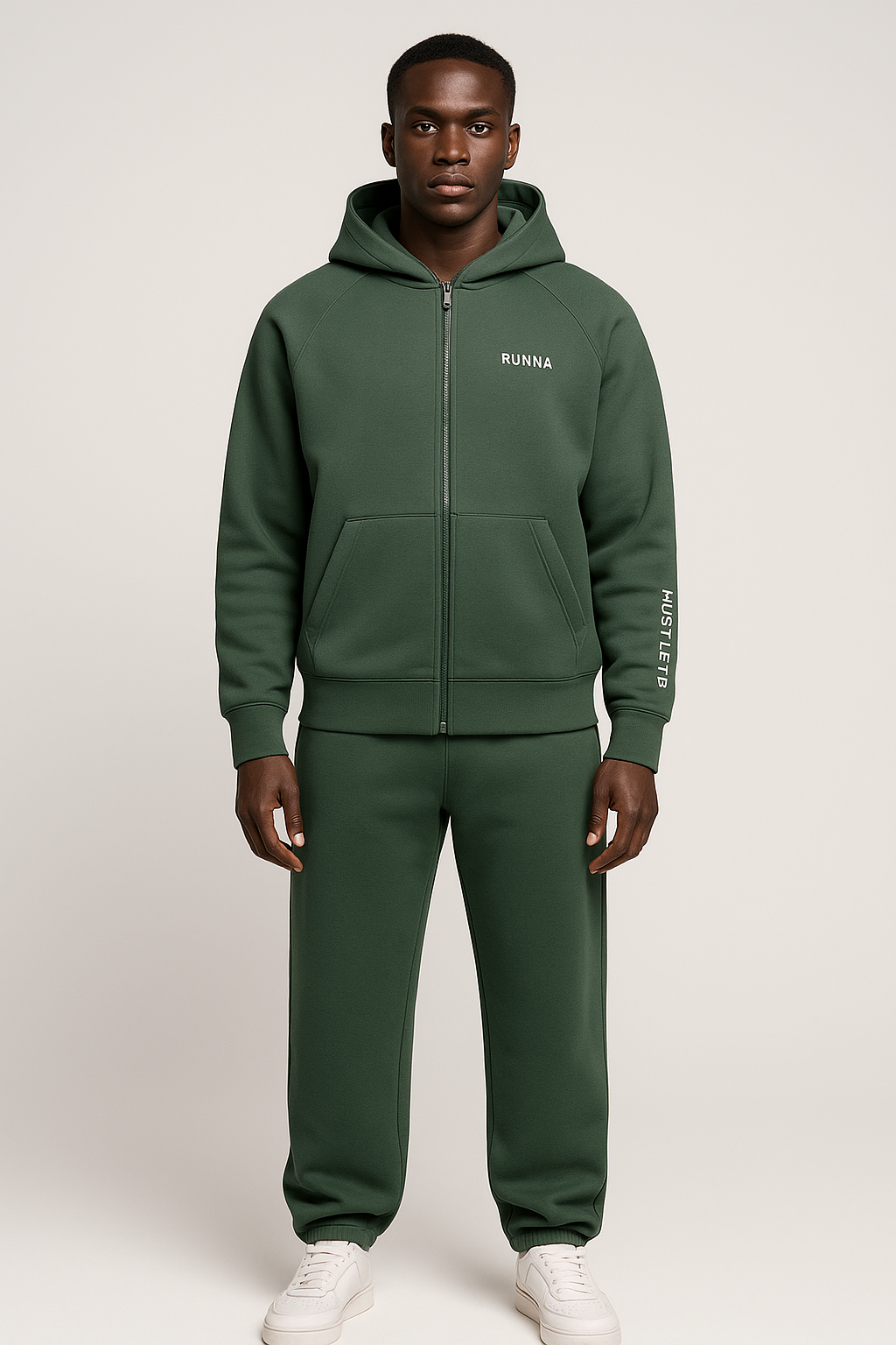 RUNNA Grüne Sport-Trainingshose Jogger Bequeme Atmungsaktive Freizeithose für Damen und Herren