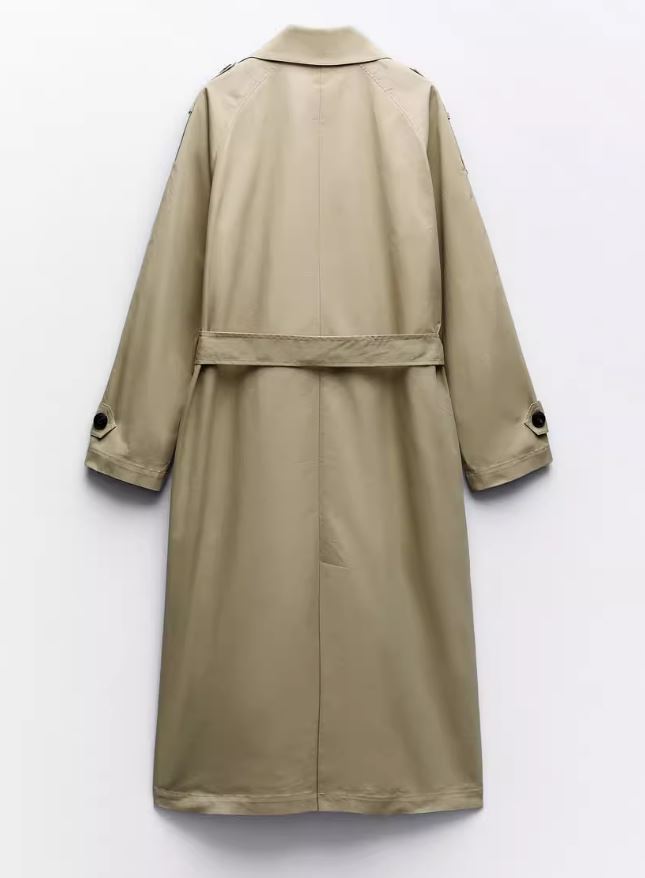Eleganter Damen Trenchcoat Lang Klassisch: Vielseitiger Übergangs Mantel mit Gürtel