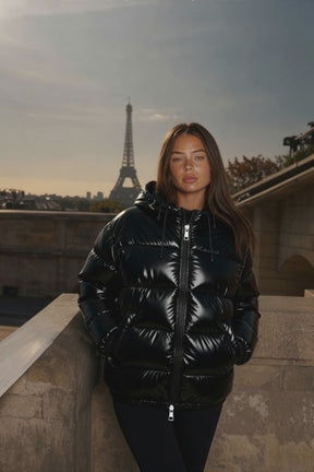 Viral Bella Léa Pufferjacke - Unisex schwarz, rot & grün