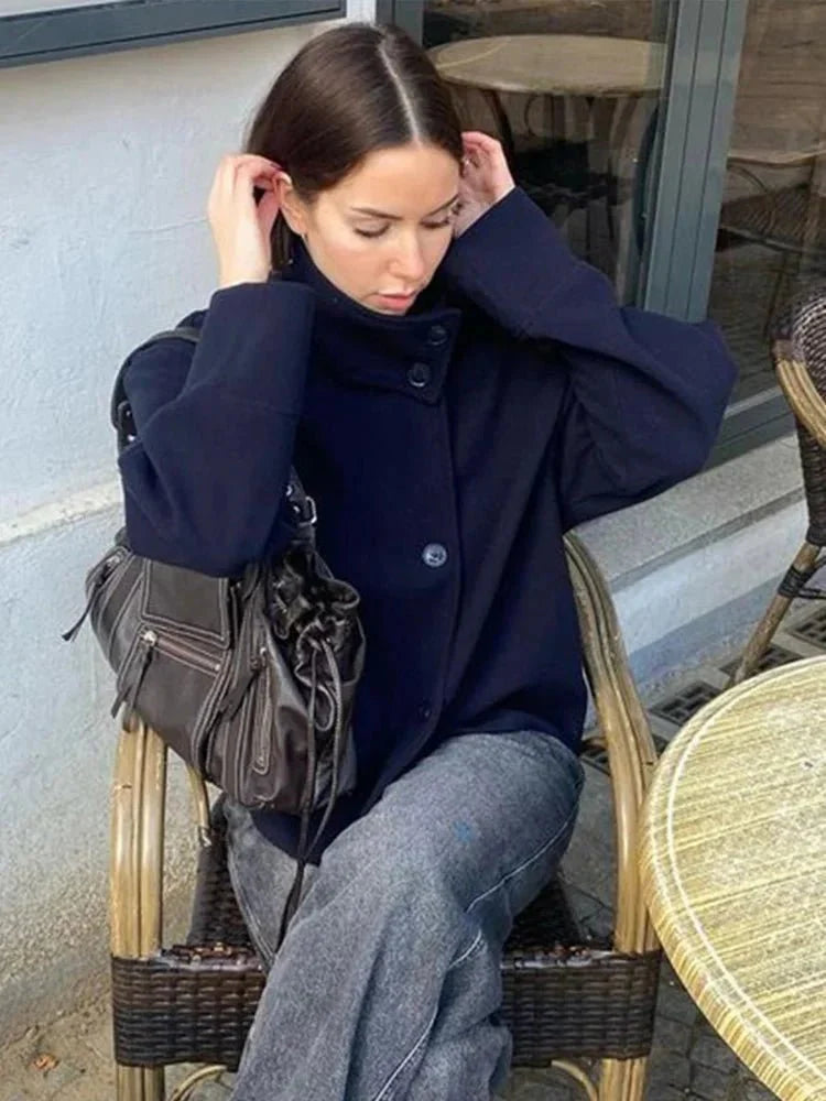 Rosalia Elegante Damenjacke mit Stehkragen für den herbstlichen Streetstyle
